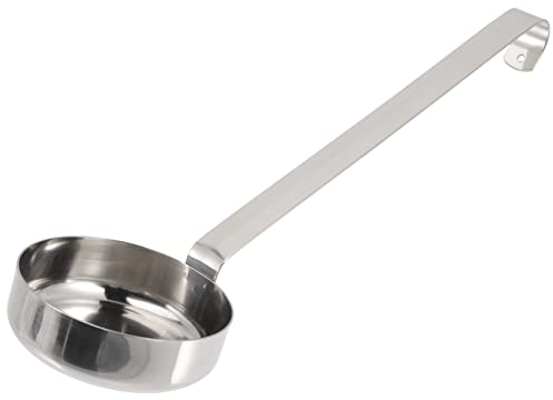 FUNOMOCYA Spoodle Spoon with Flat Bottom and Deep Design Stainless Steel Sturdy Food Scoop Ladle for Serving Pizza Sauce and Soup, Cooking Pizza Spoon for Family Kitchen and Restaurant Use
