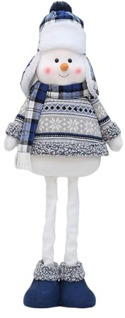 Amagogo Weihnachtspuppe, Weihnachts-Steh-Schneemann mit Teleskopbeinen, ausgestopftes Puppenspielzeug, Weihnachtsschmuck für den Kamin, Neujahrs-Arbeitsplatte, 75cm 1 Knäuel