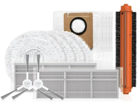 EZVIZ Kit d'accessoires pour RS20 Pro, Comprenant 1 x Brosse Principale, 2 x Brosses Latérales, 2 x Filtre Haute Efficacité, 2 x Paires de Serpillières, 3 x Sacs à Poussière