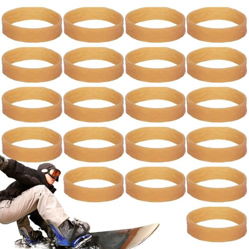 Soporte para frenos de esquí, bandas de goma para esquiar, 20 vendas elásticas de goma para esquí, correas de fijación para snowboard, juego de tuning para deportes al aire libre, mejorar la seguridad