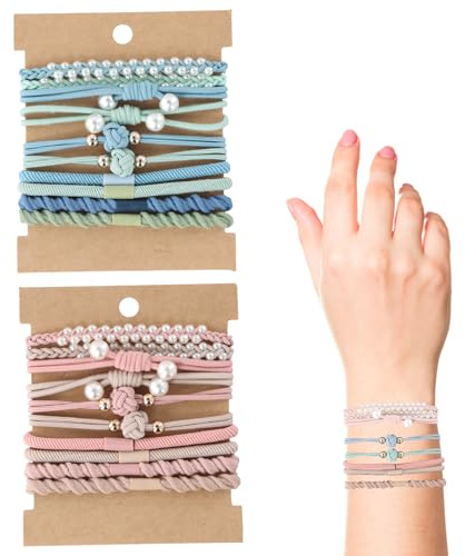 20 Stück Boho Haargummis Damen, Haargummi Damen, Scrunchies, Zopfgummi, Haargummi Boho, Haar Accessoire, Zopfgummis