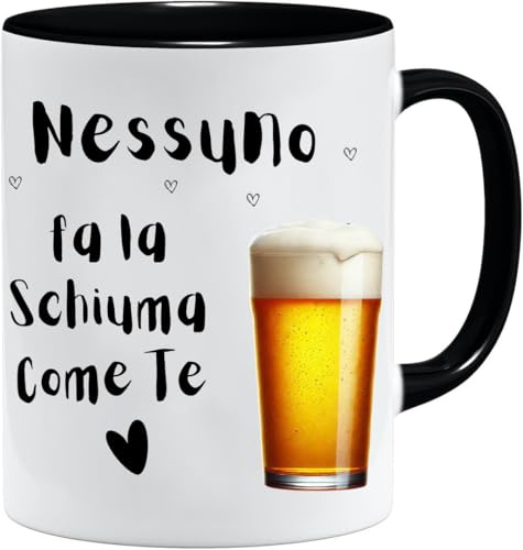 Tazza San Valentino | NESSUNO FA LA SCHIUMA COME TE | Tazza Mug Regalo Divertente e Ironico per Coppia | Idea Regalo Originale per Lui, Lei, Fidanzato o Fidanzata