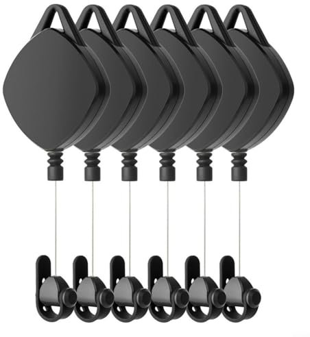 HavenDomicile Lot de 6 systèmes de gestion de câbles VR rétractables pour Quest 2/3/3S PS VR2 Vive Rift S Support mural en ABS Design peu encombrant