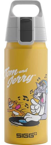 SIGG - Botella de aluminio para niños - WMB ONE Disney Tom & Jerry - Apto para bebidas carbonatadas - A prueba de fugas - Ligero - Sin BPA - Certificado climáticamente neutral - Deportes y escuela