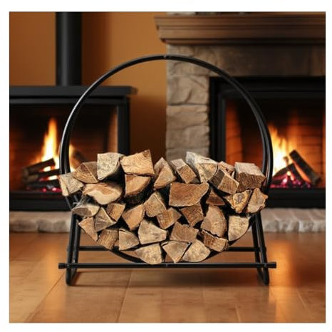 HBOOMOEM Brennholzregal Aus Metall，Garden Kaminholzregal ，Holzunterstand FüR Brennholz AußEn，Kaminholzregal Aus Stahl，Brennholzschuppen FüR GäRten Und Terrassen.