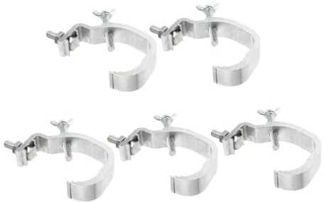 Vaguelly 5pcs Stage Light Hook Clamp Aluminum Hooks for Hanging Lights Secure Mounting for Tube Truss Stage and Event Lighting Truss Hanger