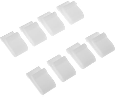 ZUNOXAZ 8pcs Oven Lid Protector Clips White Silicone Cookware Protector Clips Pot Lid Lifters for Pan and Pot Storage Oven Accessories