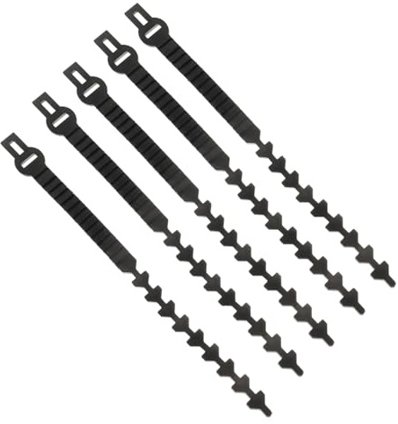 UKCOCO Lot De 5 Sangles De Fixation en Caoutchouc Réglables 45x2x0,5 Cm pour Arbre Et Plante De Jardin Maintien Sécurisé sans Abîmer L’écorce