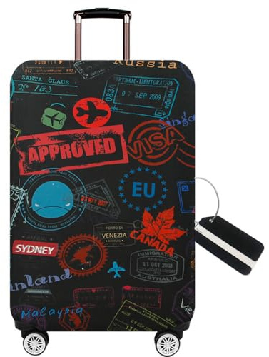 MosaiRudo Spessore Elastico Coperture per Valigie Applicare alla 18 ''-32 ''Valigie, Viaggio Luggage Trolley Case Suitcase Luggage Cover Protector (C0097, XL)