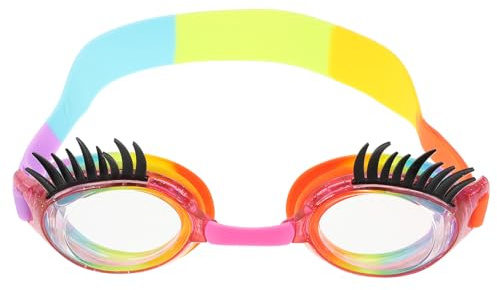 CONGARTENO Occhialini Piscina Ragazzo Ragazza Ragazza con Design Cartone Animato Ciglia Anti-appannamento e Impermeabili Occhiali Nuoto per Custodia Rigida Colorata per Allenamento e