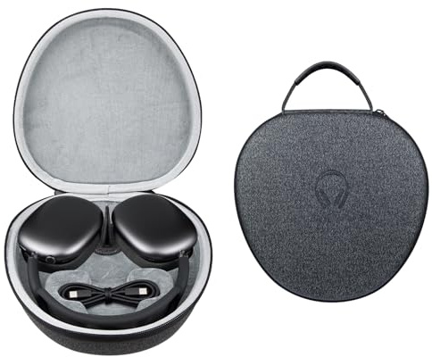 SOULWIT Intelligente Hülle Kopfhörer mit Schlafmodus für AirPods Max (USB-C/Lightning), Magnetische Eva-Tragetasche, Tragbar und Wasserdicht