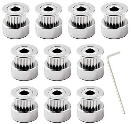 Pulley 16 Teeth 5mm Bohrung For 6mm Zahnriemen zahnriemenscheibe Für 3D-Drucker Zubehör Packung mit 10 (Schraubenschlüssel enthalten)