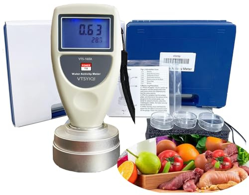 New Portable Water Activity Meter Food AW Tester Monitor Water Analyzer For Measuring Water Activity of Grain Fruits Vegetables Breads Biscuits Cakes Puffed Food