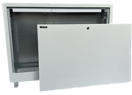 NANOPANEL Unterputz Verteilerschrank Verteilerkasten für Fußbodenheizung 4 bis 12 Heizkreise (6 | 435mm / 575-665mm / 110-170mm)
