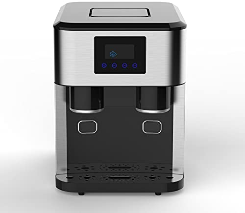 Ice Maker Mechine For Countertop Multifunctional Crushed Ice Maker Machine 16 PCS/8~12Min Bullet Ice Cube Maker Machine LCD Display 1.8L Ice Dispenser For Business Bar, Office, Coffee Shop