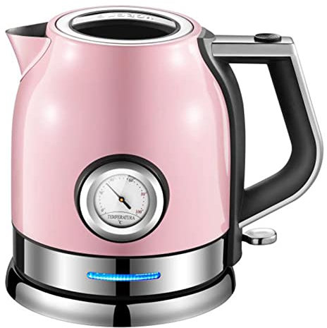 1.8L Teapot Whistle Coffee Pot Electric Kettle Kitchen Stainless Steel with Smart Alarm and Water Temperature Control To Quickly Heat