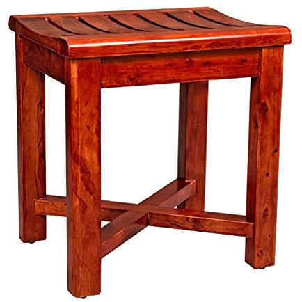 NMDCDH Banc de Douche d'angle Tabouret avec étagère - Tabourets et bancs de Douche/Baignoire en Bois imperméables - Repose-Pieds de Salle de Bain - Siège de Baignoire - Marche de Bain pou