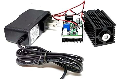 Módulo de diodo láser Verde de 80 MW y 532 NM Punto/Línea/Cruz Controlador de 12 V TTL con Potencia. (Color : Cross, Size : UK Plug)