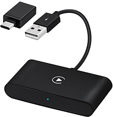 Mcbazel Wireless CarPlay Adapter for iPhone, Wireless iOS CarPlay Dongle, 5GHz Data Transfer, Auto Connect, Compatible with iOS 10+