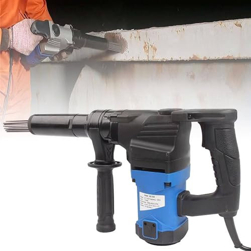 1100W Electric Needle Derusting Gun,Electric Needle Scaler,Pistol Grip Needle Scaler,for Removal of Rust,Weld Slag Paint Steel Pipe,Screw,Nut,Boat,Deck,220V