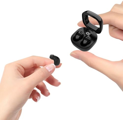 Xmenha Écouteurs invisibles pour dormir sans fil Bluetooth pour dormir sur le côté - Petits canaux auditifs cachés