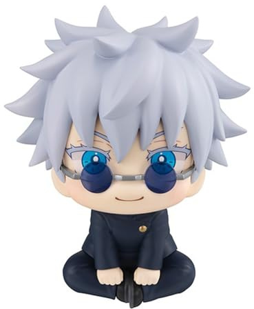 Jiumaocleu Geto Suguru Look Up Figurine Q Ver Geto Suguru Figure Statue Modèle, 10cm Anime Figurine Nouilles Bouchon, Fait à la Main de Collection Décoration de Bureau pour Les Fans