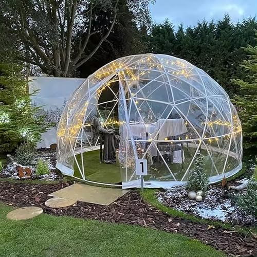 ELIKBH Pop Up-Zelt, 3,6 m, Garten-Kuppelzelt, Outdoor, Strand, transparente Kuppel, Party-Event-Unterstand für Camping- und Essbereiche im Hinterhof