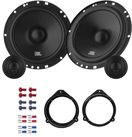 JBL Stage161CFS Lautsprecher mit Einbauset kompatibel mit Audi A3 (8P) 3-Türer 2003-2012 Türen vorne 450 Watt 165mm 2 Wege Kompo