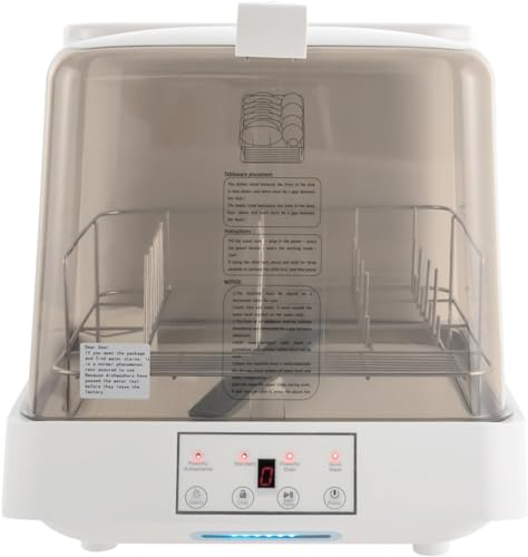 BESTXH Portable Countertop Dishwasher, Multiple Washing Programs Dishwasher Machine, Modern Small Dishwasher, Automatic Dishwashing, for Small Apartments, Dorms and Rvs,5 Liters