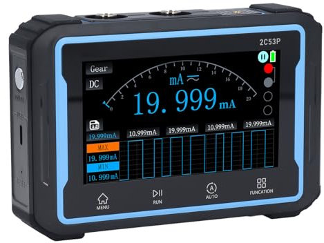 Multímetro Generador de Señal de Osciloscopio Portátil de Doble Canal 50 MHz, Función 3 en 1 con Batería de Litio Recargable de 4000 MAh, Alta Utilidad para Mantenimiento e