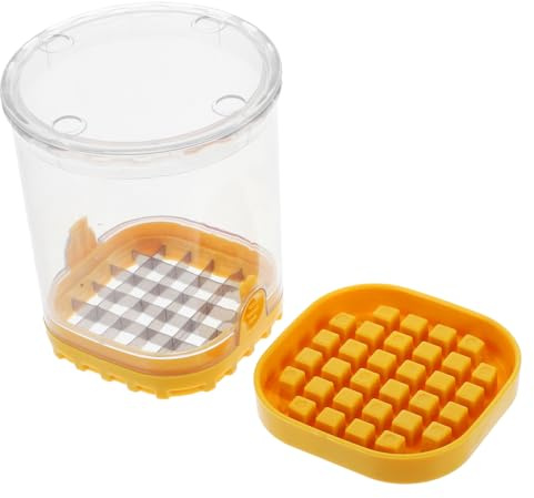 IMIKEYA Würfel gemüseschneider küchen gadget multifunktionswerkzeug Manueller Gemüse- und Obstschneider Kartoffelchipsschneider Bananenschneider Erdbeerschneider Apfelschneider Abs Yellow