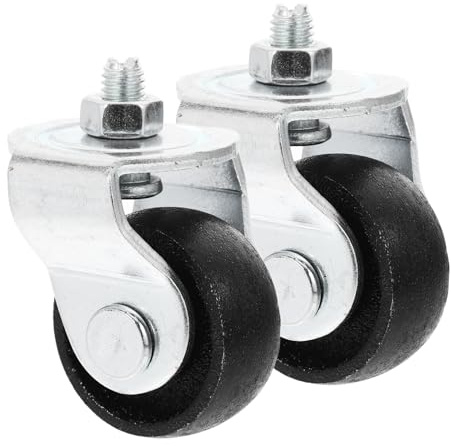 Hydraulischer Wagenheber Vorderrollen 2 Stück 2 Tonnen aus Stahl | Vorderrad Eines Nutzanhängers, Horizontale Stützrollen für Anhängerrad, Silber