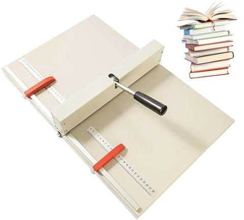 TsoLay Plieuse Manuelle pour Papier, 350 Mm, avec 2 Déflecteurs De Positionnement, Profondeur D'indentation De 0,8 Mm, Capacité De Pliage Jusqu'à 450 G De Papier, pour Cartes Photo