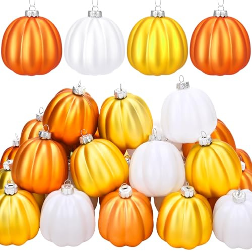 8 Pezzi Zucche Decorative da Appendere per Halloween, Mini Zucche Artificiali, Autunno da Appendere di Albero, per Autunno, Ringraziamento, Halloween, Natale, Festa, Decorazione per la Casa