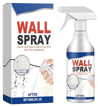 Generisch Wand-Direkt-Sprühfarbe Mittel Haushalts-Innen-Direkt-Sprühfarbe zum Abdecken von Flecken und Wandabblättern 60 ml Pflanzenklammern Selbstklebend