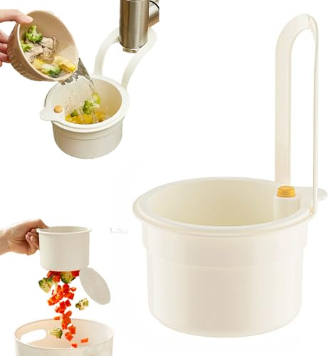 GHYXFDAI Kitchen Sink Strainer Basket, Faucet Hanging Draining Basket, Drainage Basket for Washing Fruits and Vegetables, Multi-Purpose Easy to Use, Bottom Opens, Hanging Kitchen Waste Strainer