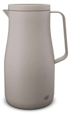 alfi STUDIO TEA Isolierkanne 1,00 l, 12 h heiß, calming beige | 24h kalt, Thermoskanne für Kaffee & Tee, doppelwandig aus Edelstahl, Drehverschluss, große Öffnung, spülmaschinenfest, beige