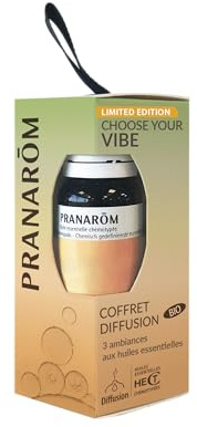 PRANAROM - Difusión - Cofre Choose your Vibe – 3 sinergias de aceites esenciales – Difusión – 3 x 5 ml