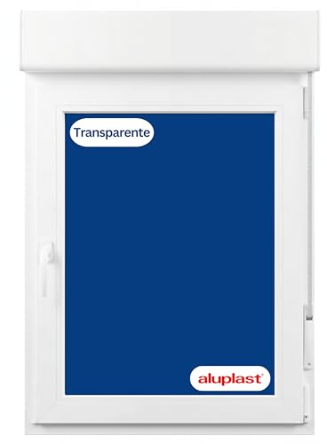 Winwindo - Ventana PVC Reforzada con Persiana | 80x115,5 | Oscilobatiente Derecha | Cristal Climalit Transparente | Perfil Aluplast | Blanca | No amarillea, Ruido <45db, Aislamiento Térmico | 24/48h