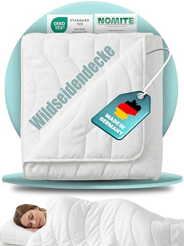 BEFA NATUR Wildseidendecke Sommer 155x220 cm – 100% Wildseide | Made in Germany | Atmungsaktive Sommerbettdecke | Leicht, temperaturausgleichend & hautfreundlich | Oeko-TEX® Standard 100
