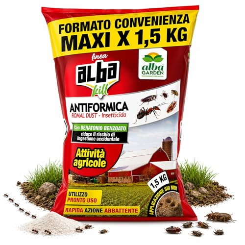 Albagarden - Veleno Per Formiche - Insetticida In Polvere Per Ambienti Esterni Orto Casa - Esca Contro Scarafaggi Grillotalpa Insetti Pulci Zecche - Bagnabile
