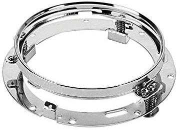 BESTSXMA 1 pezzo 7 '' pollici rotonda LED faro staffe di montaggio anello per moto Wrangler TJ Jinch 7 pollici LED proiettore faro HJ092 (argento)