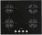 SMEG PV164N2 Piano Cottura Nero Incasso Gas, 3000 W, Vetro