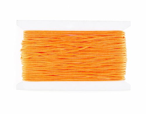 Trimming Shop Nylon Cord 1.2mm x 10 Metres for Jewelry Making, Orange | Strong Braided Nylon Thread for Bracelet String, Beading, Chinese Knotting, Macramé, Drawstring & DIY Craft Projects