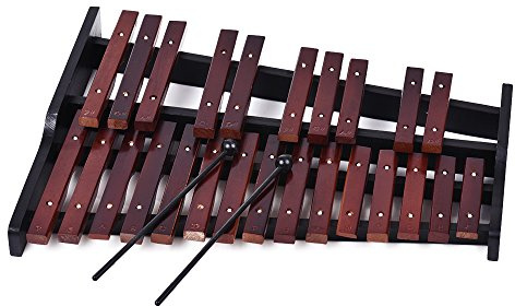 Rantoloys 25 Note Hölzernes Xylophon Percussion Pädagogisches Musikinstrument Geschenk mit 2 Mallets