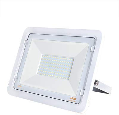 Kingled - Faretto Led da Esterno Bianco 100W 8000lm Luce Fredda 6500K, Faro Led Esterno, Proiettore da Esterno Impermeabile IP65, Luce Giardino, Illuminazione Interna ed Esterna