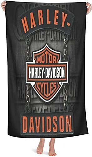NICHIYOBI Ha-rley D-avi-dson Strandtücher,3D-Digitaldruck Badetücher,modischer Auftritt,Reisetuch,Weich und lichtbeständig (1,90cmx180cm)