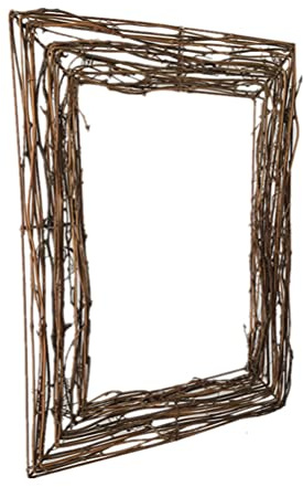 Cabilock 17.32 Inch Natural Grapevine Wreath Base Handwoven Vine Twig Frame for DIY Floral Decor Seasonal Door Wall Garland Ornament