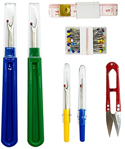 SZXMDKH 4 Pcs Seam Ripper, Big and Small Stitching Thread Unpicker, Thread Cutter Remover, Seam Rippers for Sewing, Stitch Ripper with Scissor, Storage Bag, for Sewing Needlework DIY Craft