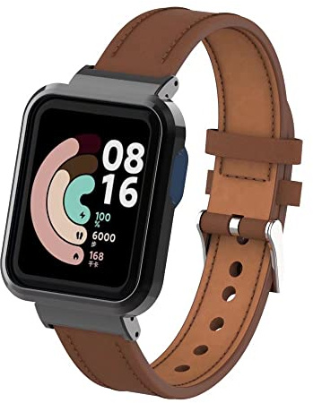 nuosiweilang Kompatibel Für Xiaomi Mi Watch Lite Armband,Sport Leder Uhrenarmband Armband Ersatzarmband Für Mi Watch Lite/Redmi Watch Männer und Frauen